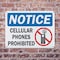 Signmission Cellular Phones Prohibited with Graphic, 10 in W x Rectangle, Aluminum OS-2PACK-NS-A-710-L-19527 - alternate 2